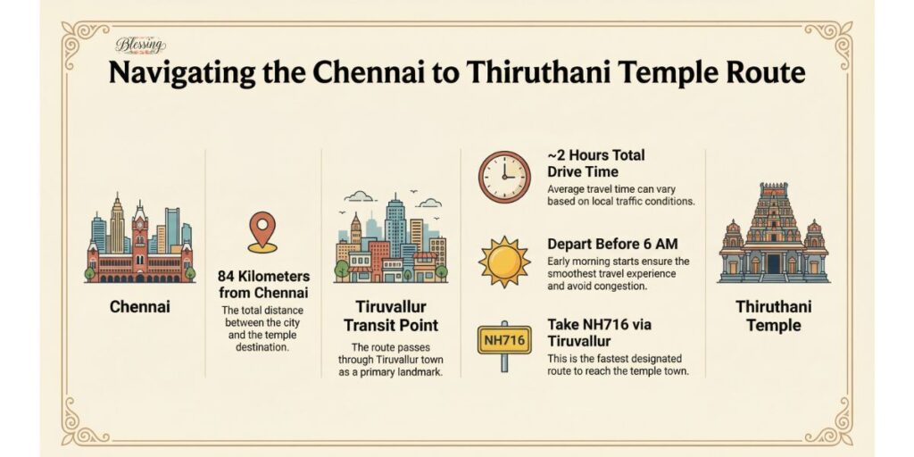 Best Route to Reach Thiruthani Temple from Chennai