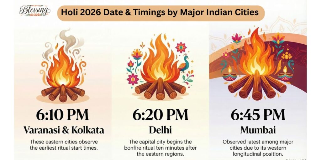 Holi 2026 Date & Timings by Major Indian Cities