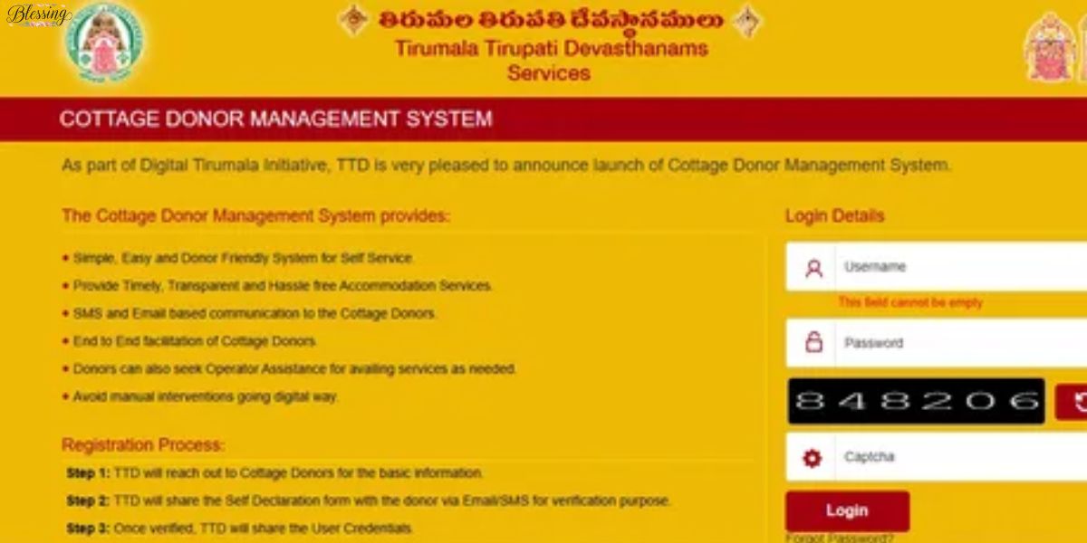 TTD CDMS Registration for Darshan & Accommodation Booking