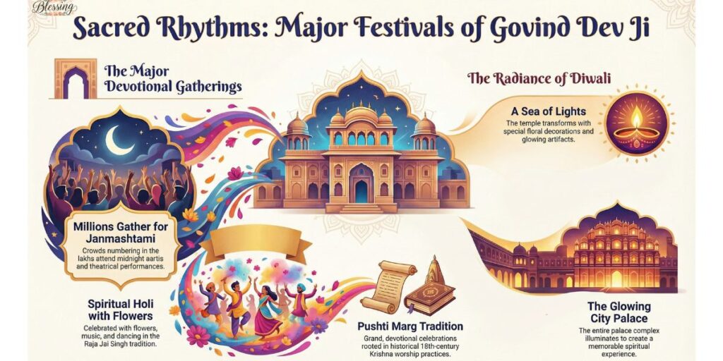 Festivals Celebrated at Govind Dev Ji Temple, Jaipur