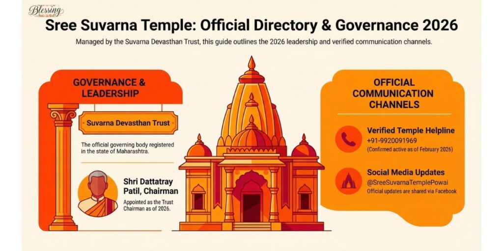 Official Temple Contact, Trust Details and Governing Body
