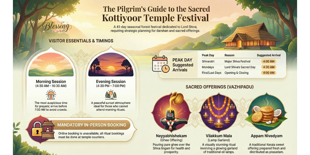 Kottiyoor Temple Timings: Complete Guide to Darshan, Poojas & Offerings