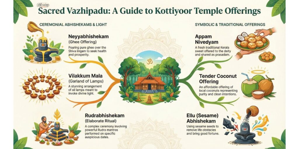 Popular Vazhipadu Offerings at Kottiyoor Temple