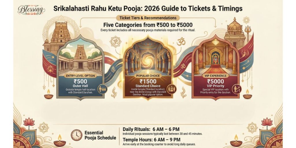 Rahu Ketu Pooja Ticket Prices and Timings 2026