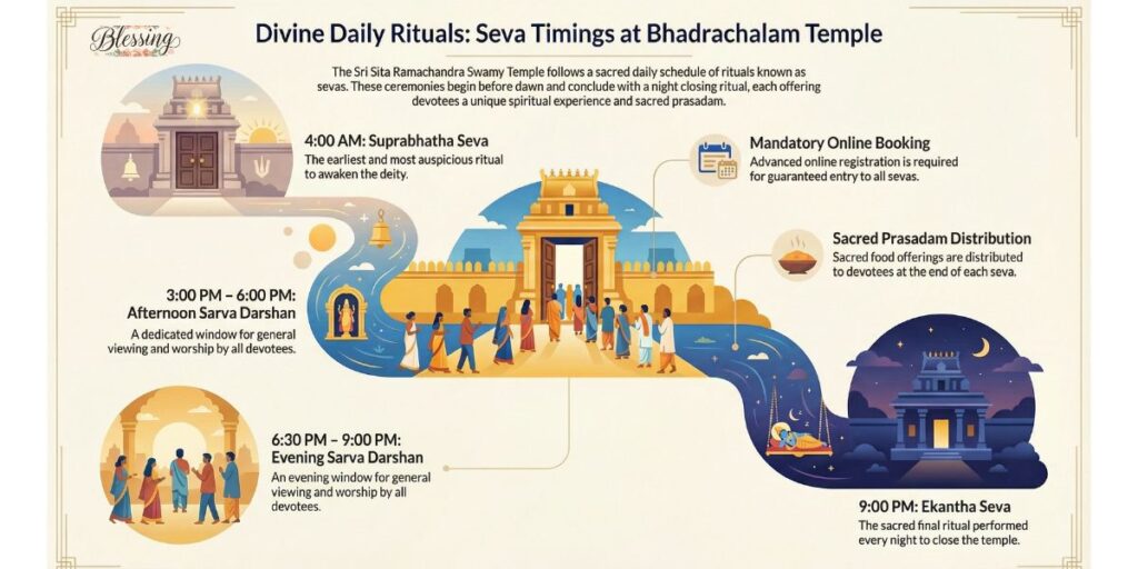 Sevas Timings & Special Offerings