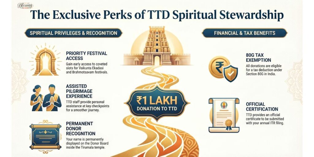 Additional Privileges for TTD ₹1 Lakh Donors