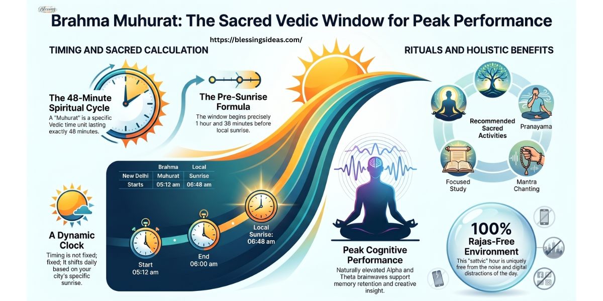 Brahma Muhurat Time Today in New Delhi 2026 — Benefits, Calculation & Spiritual Guide