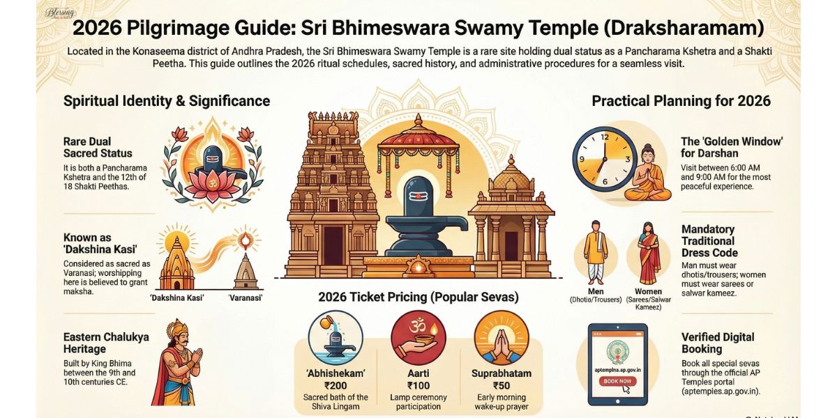 Draksharamam Bhimeswara Temple 2026: Timings, Sevas & Complete Visitor Guide