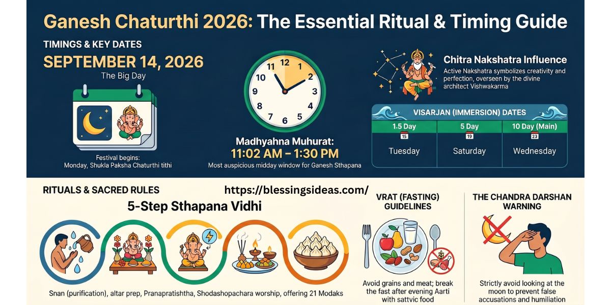 Ganesh Chaturthi 2026 — Date, Muhurat, Puja Vidhi & Full Guide
