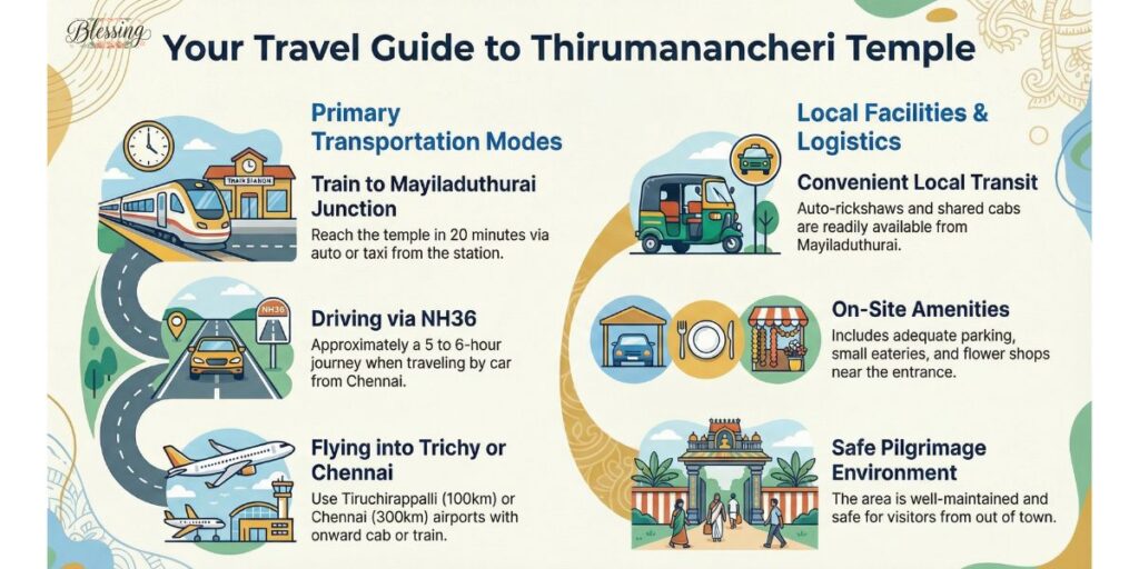 How to Reach Thirumanancheri Temple