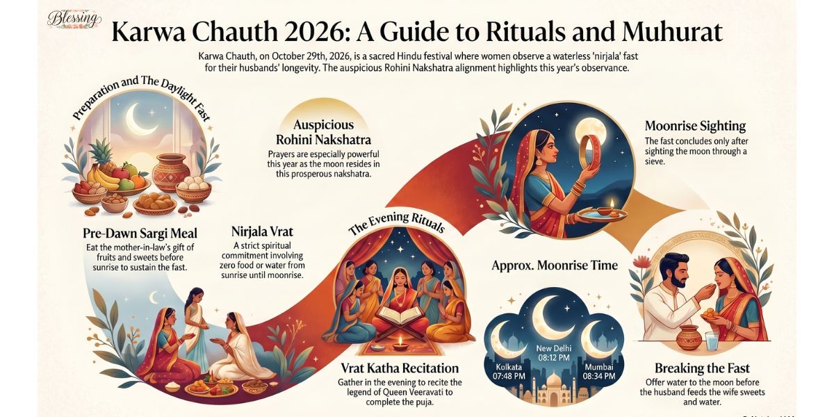 Karwa Chauth 2026: Date, Puja Muhurat, Moonrise Time & Complete Vrat Guide