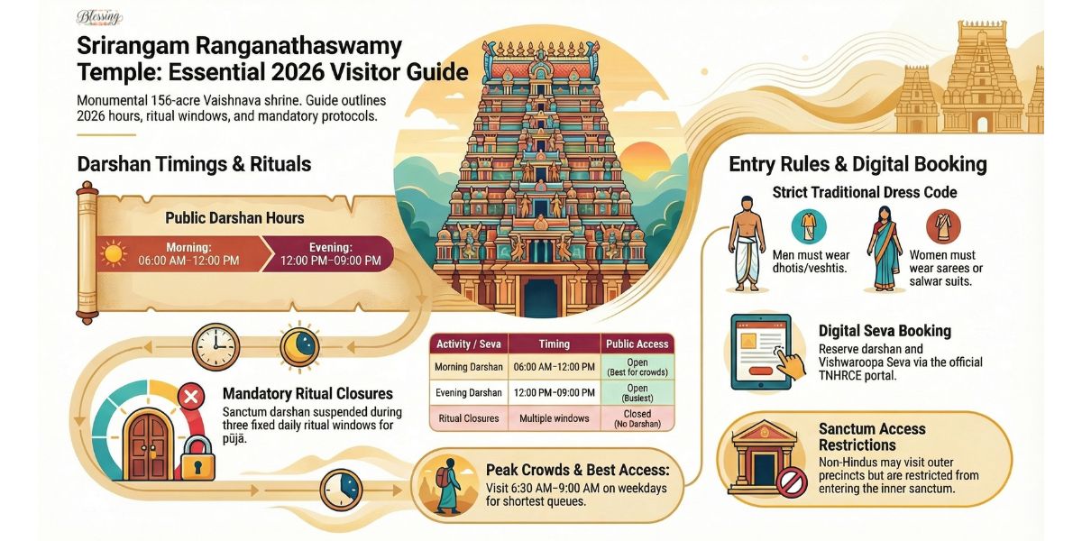 Srirangam Vishwaroopa Temple Timings 2026 – Complete Darshan, Seva & Booking Guide