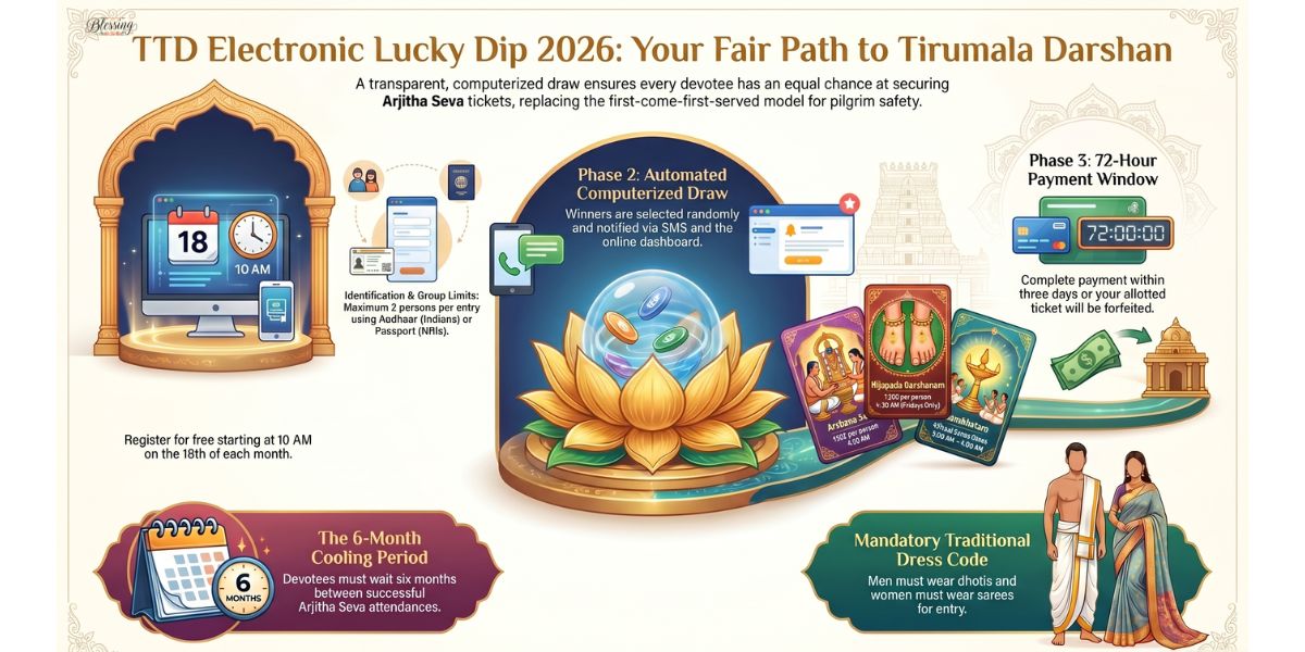 TTD Lucky Dip 2026: Complete Guide to Registration, Sevas & Process