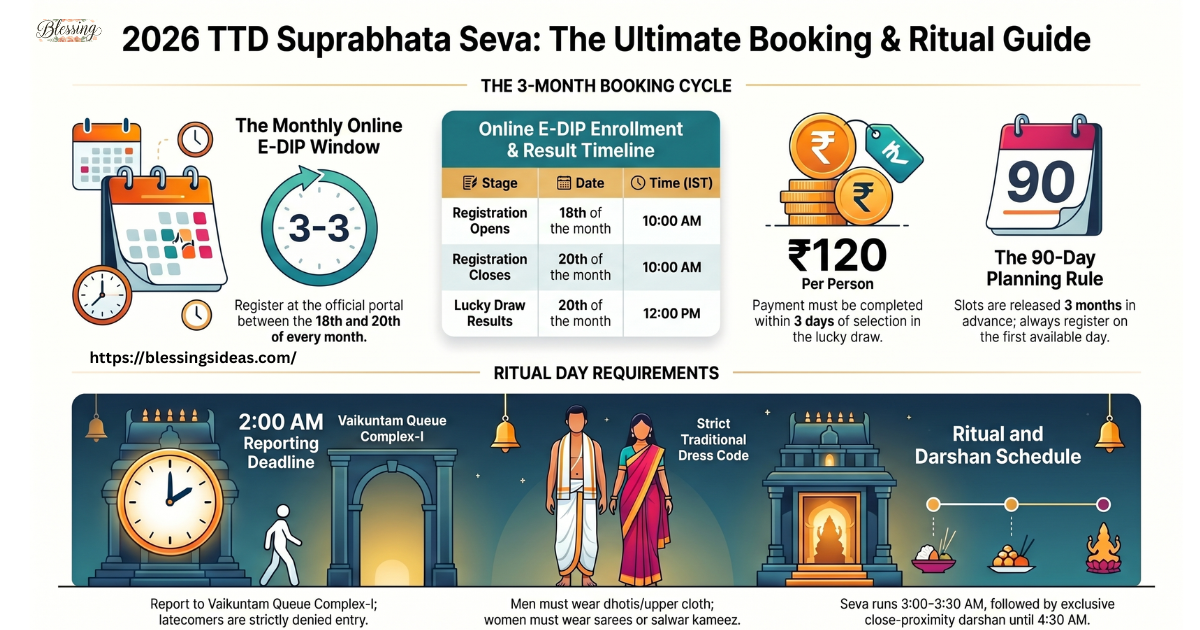TTD Suprabhata Seva Tickets Availability 2026 – Complete Booking Guide