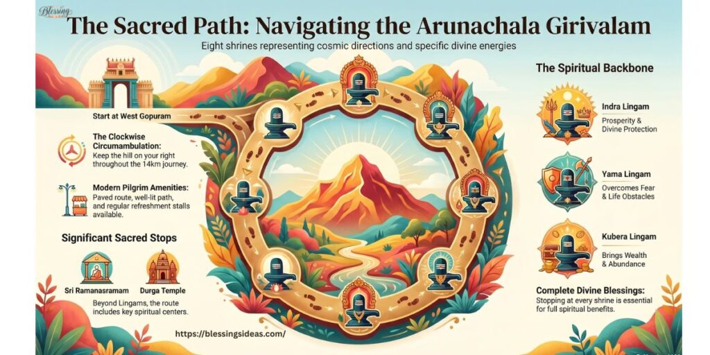 The Giripradakshina Route & Important Shrines Around Arunachala Hill