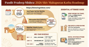 प्रदीप मिश्रा के आगामी कार्यक्रम 2026 PDF – Shiv Mahapuran Katha Schedule