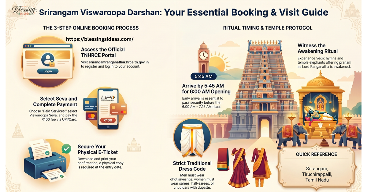 ஸ்ரீரங்கம் விஸ்வரூப தரிசனம் ஆன்லைன் புக்கிங் — Srirangam Viswaroopa Darshan Online Booking 2026: Complete Guide