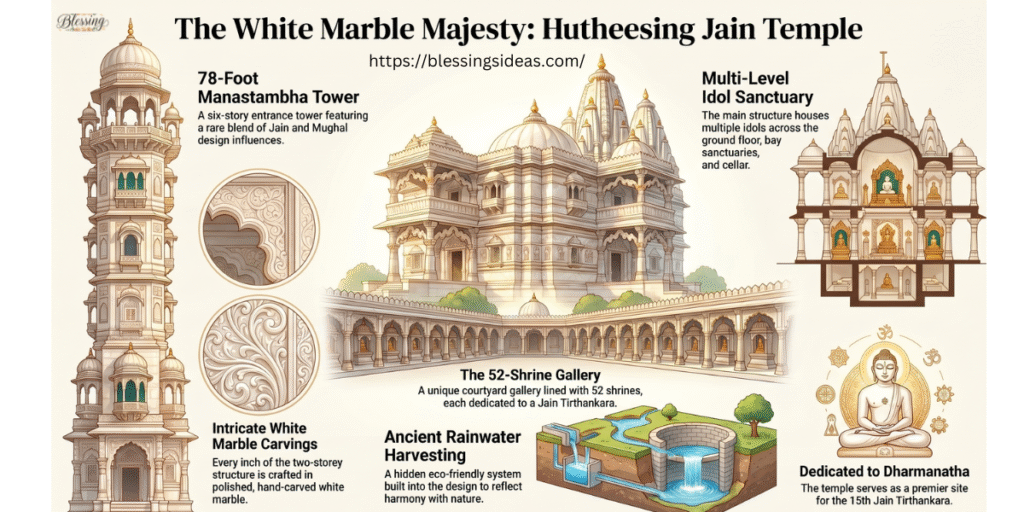 Architecture and Highlights of Hutheesing Jain Temple