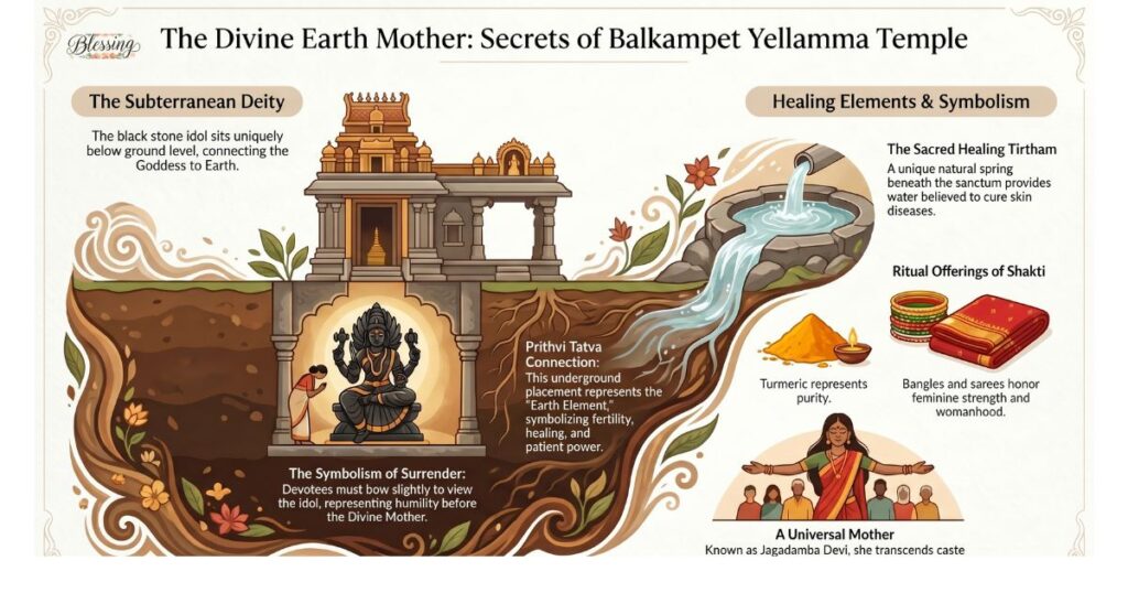 Deity and Spiritual Significance of Balkampet Yellamma Temple