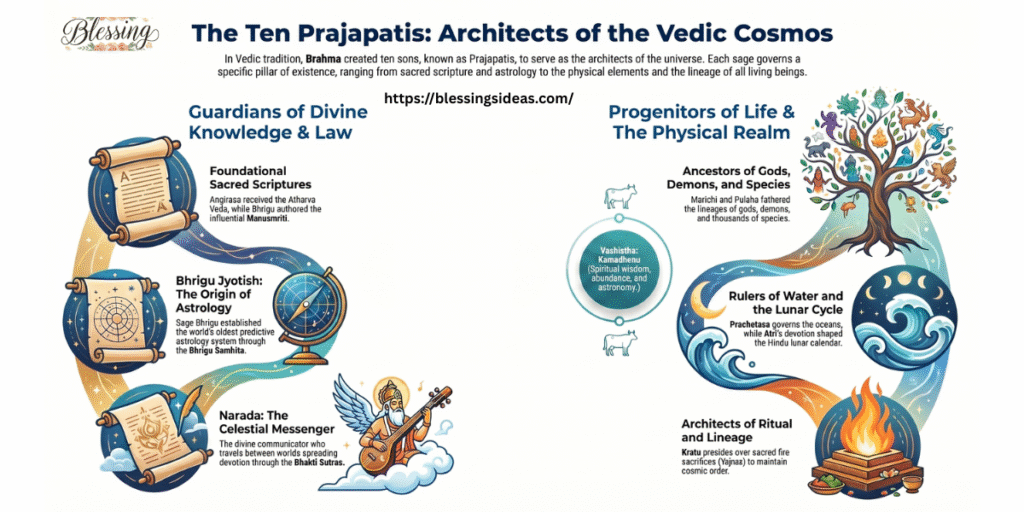 Divine Roles of the 10 Sons of Brahma