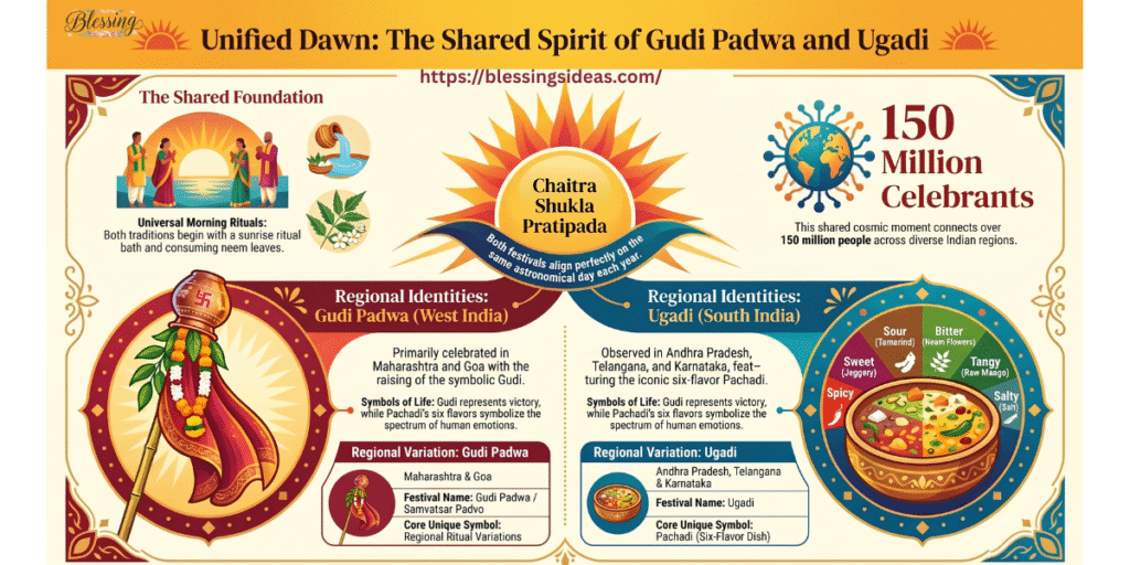 Gudi Padwa vs Ugadi – Same Day, Different Celebrations