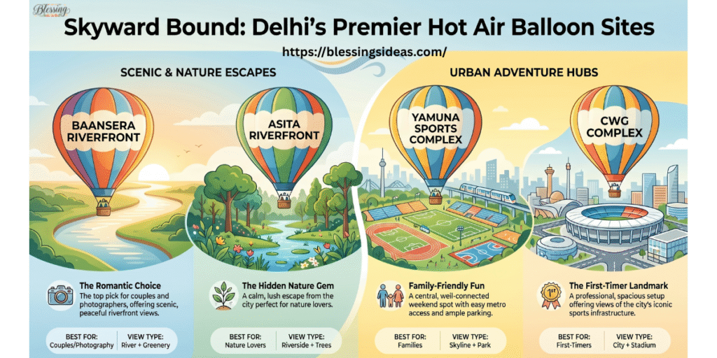 Hot Air Balloon Ride Locations in Delhi