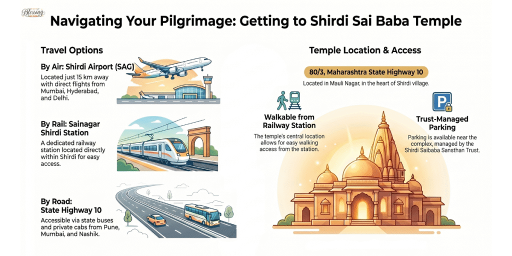 How to Reach Sai Baba Temple Shirdi