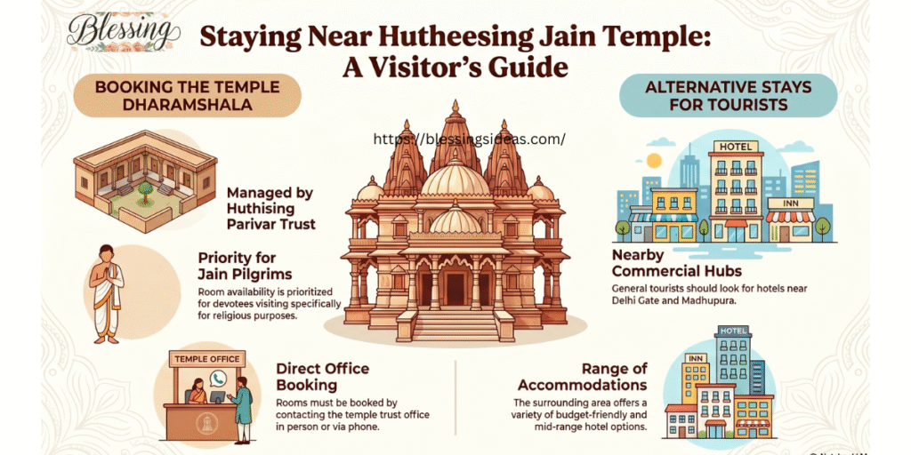 Hutheesing Jain Temple Room Booking Guide