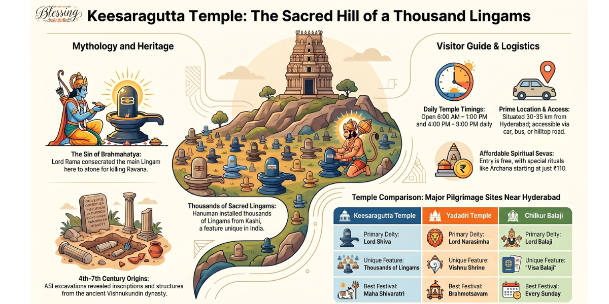 Keesaragutta Temple Hyderabad – History, Timings, Legends & Travel Guide