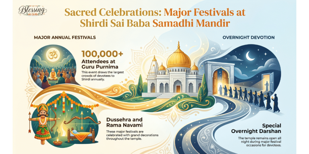 Major Festivals at Sai Baba Samadhi Mandir