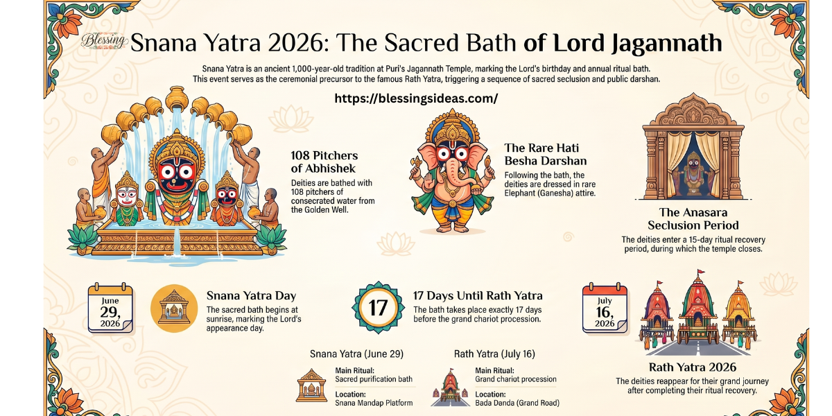 Snana Yatra 2026: Lord Jagannath's Sacred Bath Festival