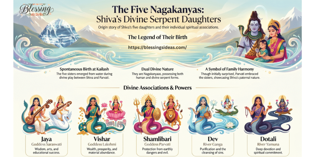 The Birth of the 5 Daughters of Lord Shiva: The Nagakanya Legend