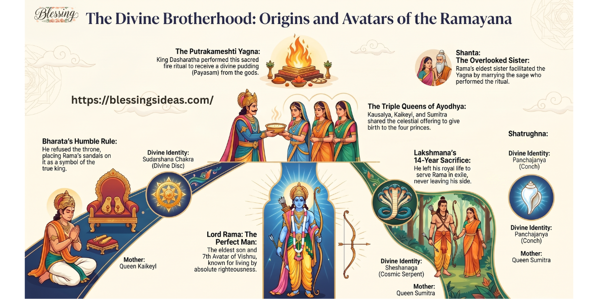 Who Were Lord Rama's Brothers? The Story of the 4 Brothers