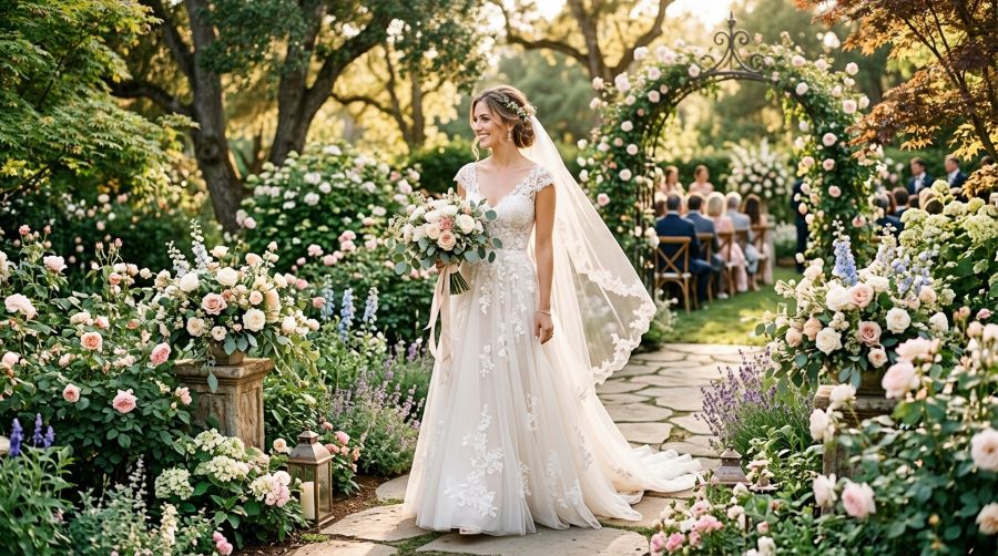 Garden Wedding Dress Ideas Made for Romantic Outdoor Ceremonies