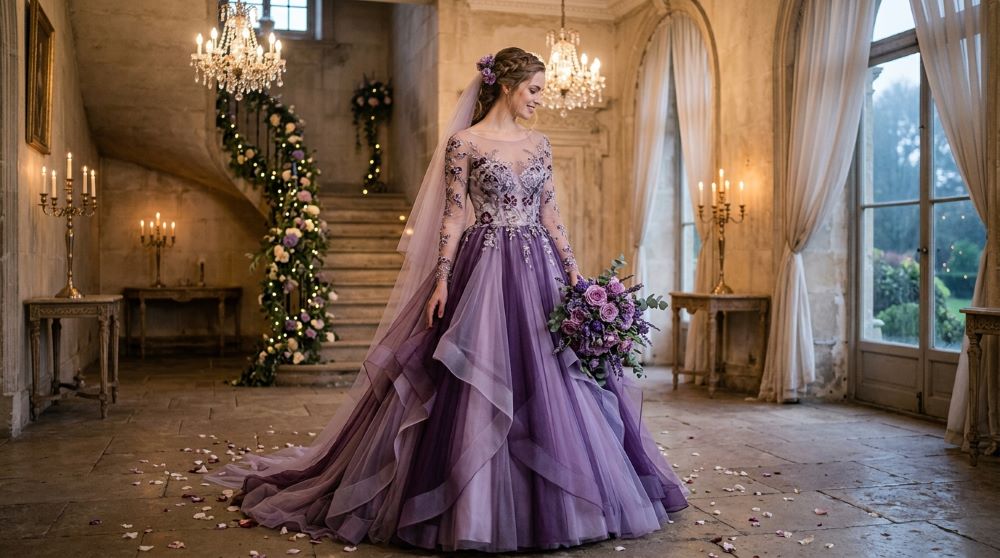 Purple Wedding Dress Ideas That Break Every Bridal Rule Beautifully