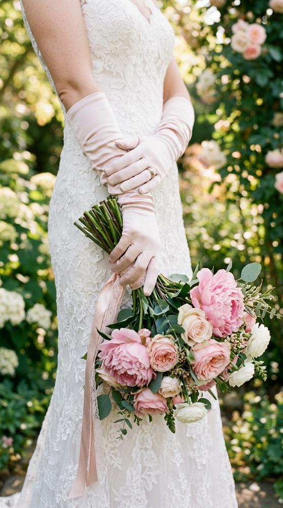 23 Pink Wedding Gloves for a Soft & Romantic Bridal Look