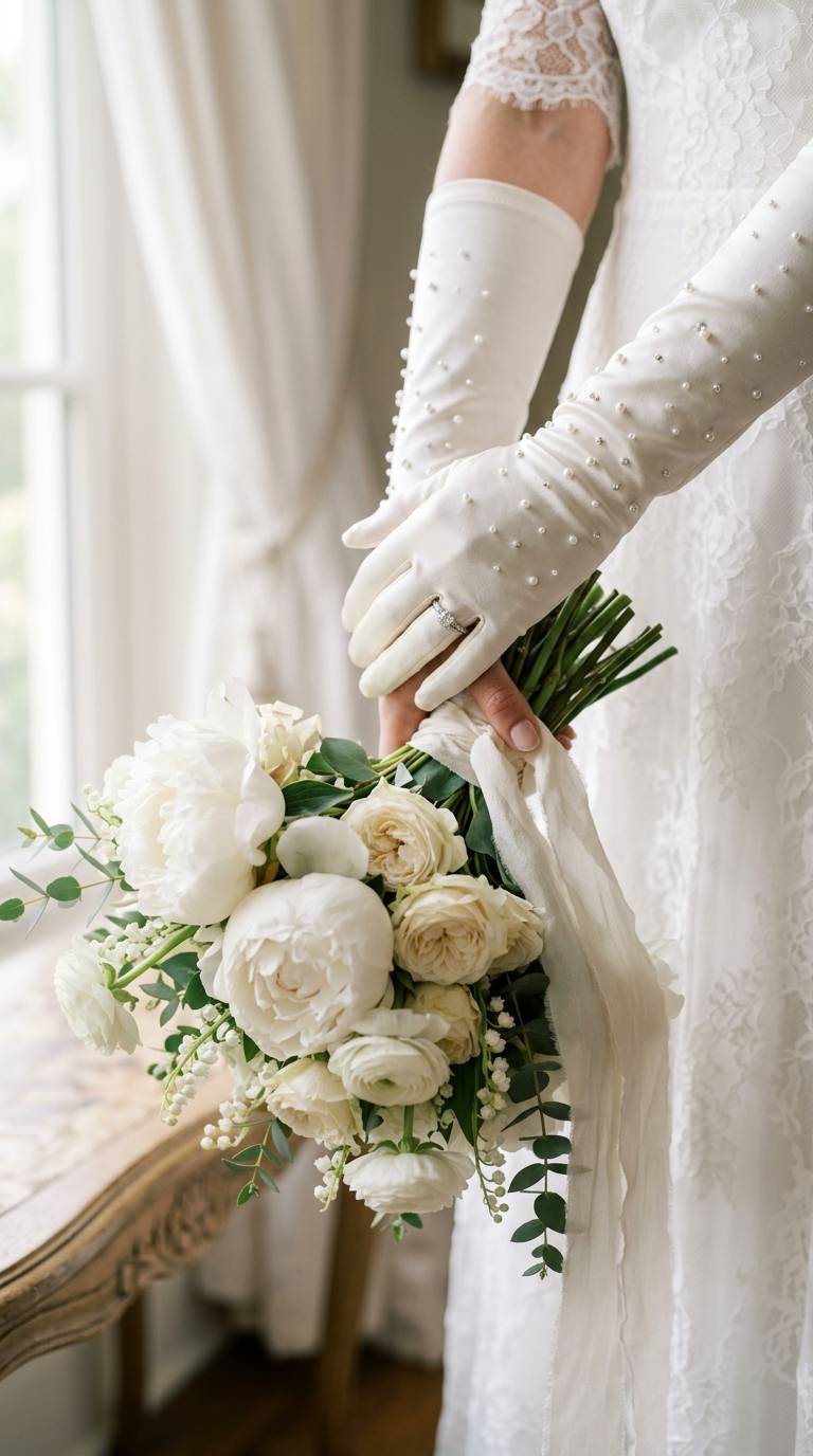 25 Pearl Wedding Gloves for an Elegant & Feminine Look