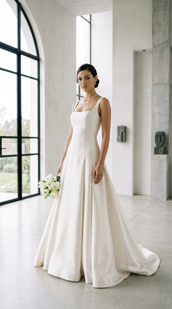 27 Satin Drop Waist Wedding Dresses for a Sleek & Elegant Look