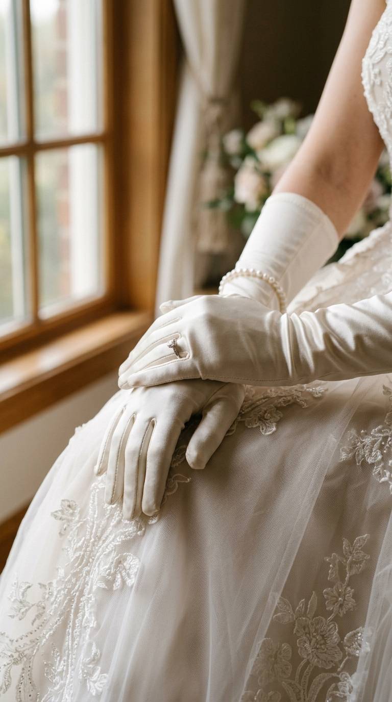 27 Satin Wedding Gloves for an Elegant & Luxurious Look